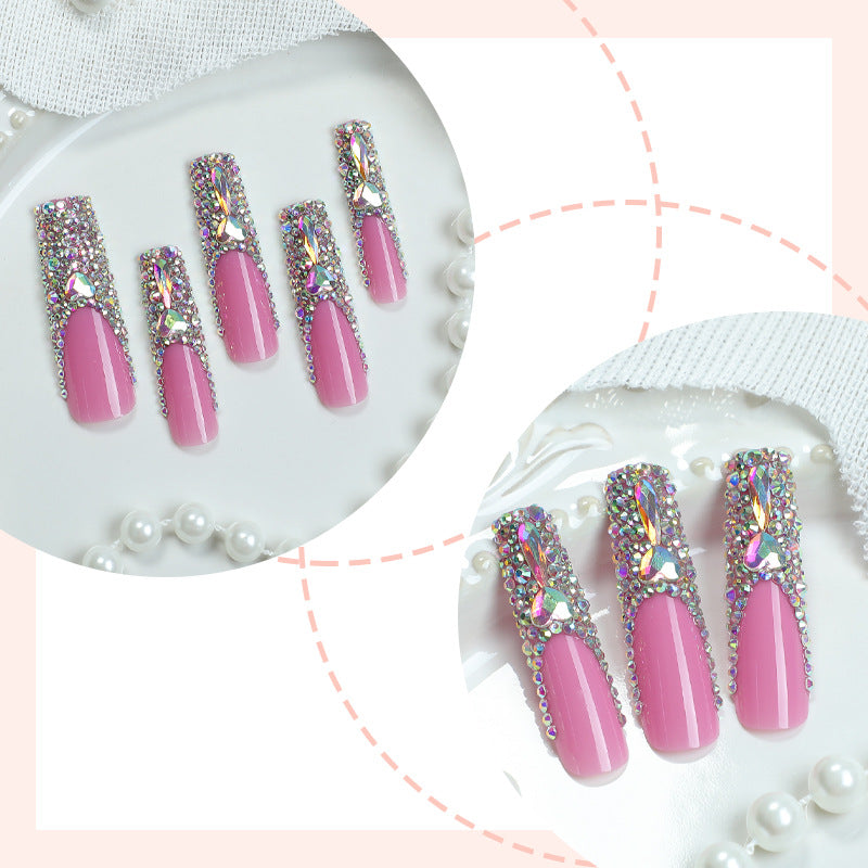 Glamorous Crystal-Embellished Press-On Nails Stornfield