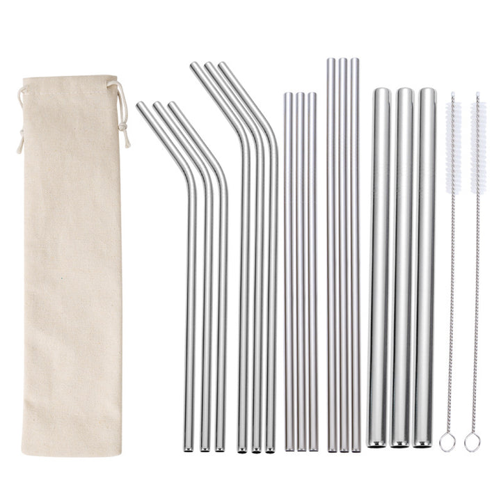 Stainless Steel Straw Set with Cleaning Brushes Stornfield