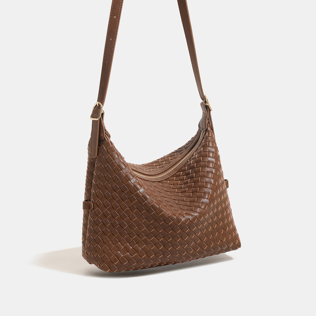 Woven Leather Shoulder Bag