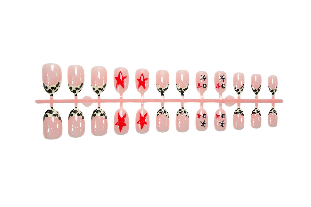 Artificial nail set with playful animal and star designs Stornfield