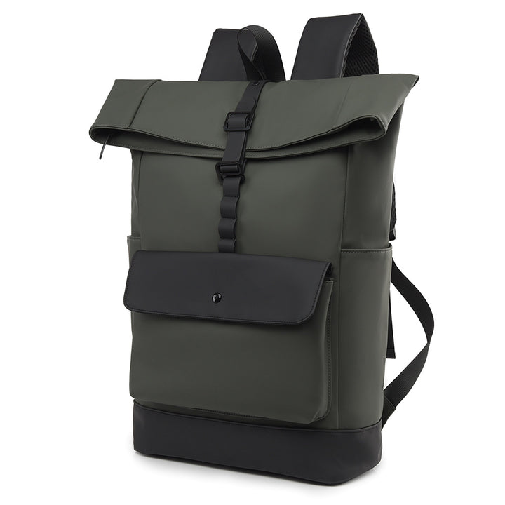 Modern roll top backpack with waterproof material and security closure Stornfield