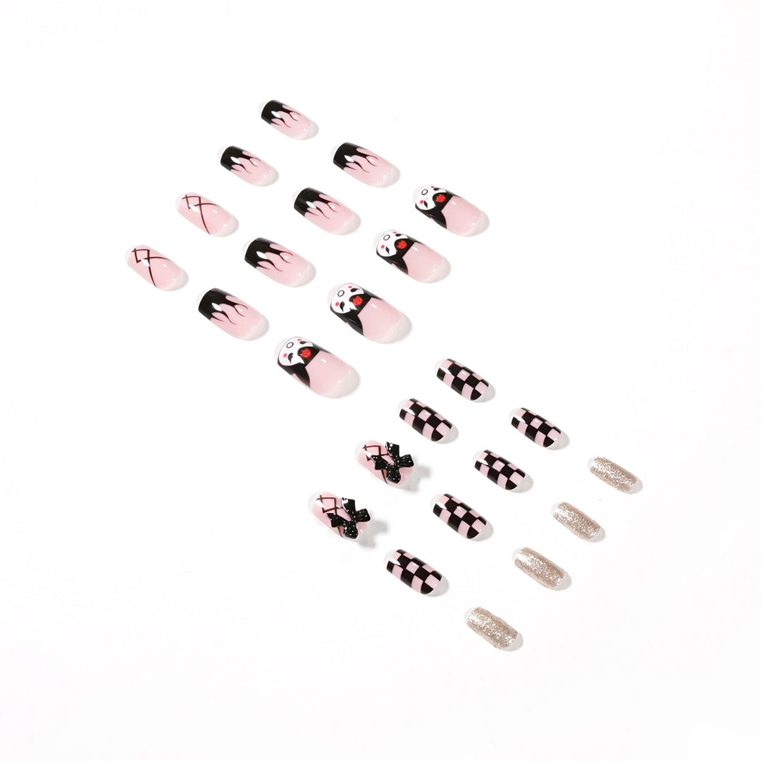 Artistic Nail Extensions with Whimsical Design Stornfield