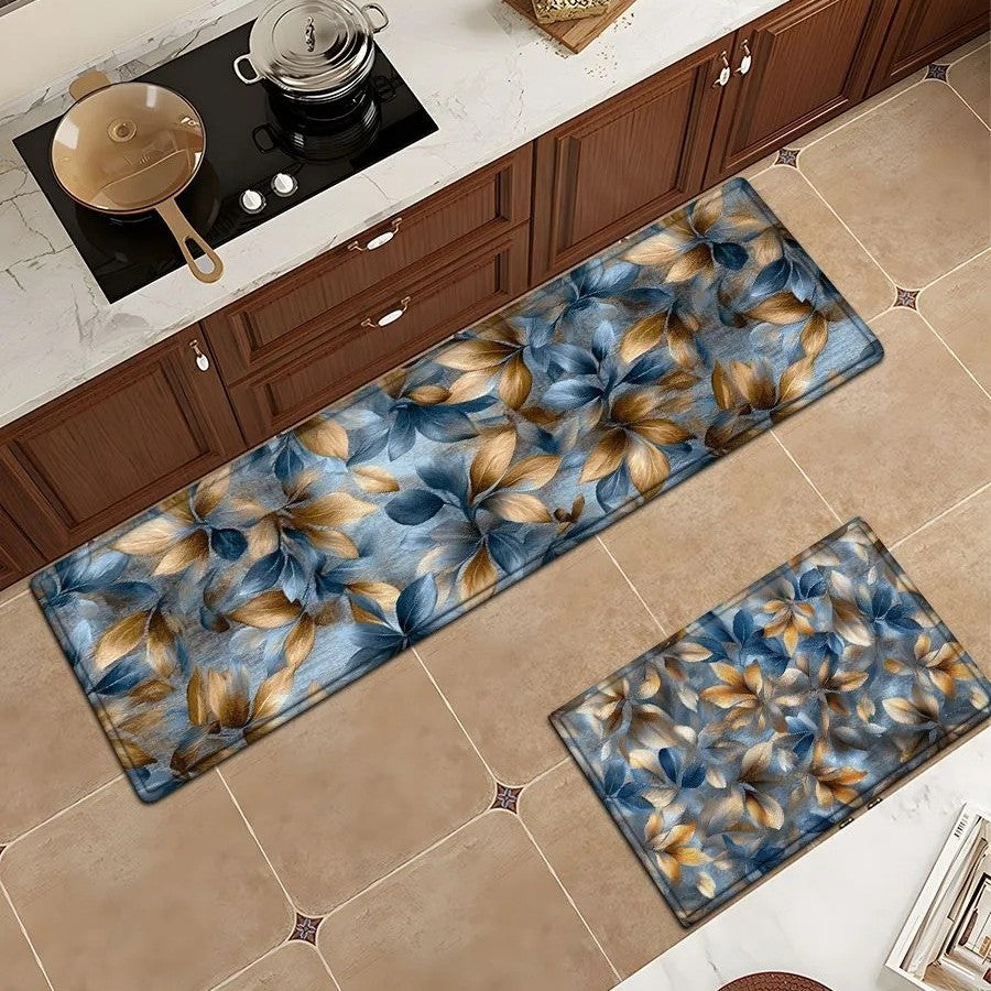 Floral Pattern Kitchen Runner Mat