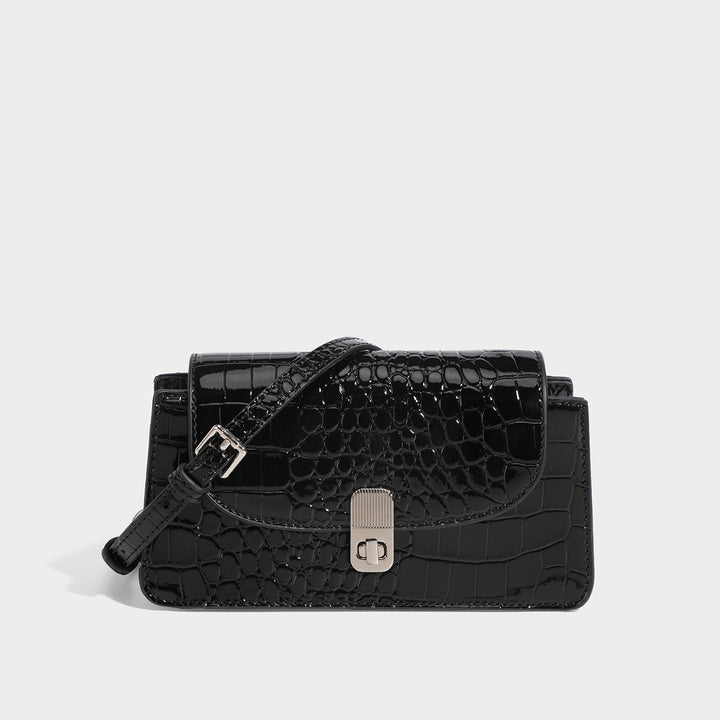 Stylish Crocodile-Embossed Crossbody Bag