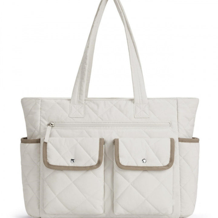 Quilted Tote Bag with Practical Outside Pockets Stornfield