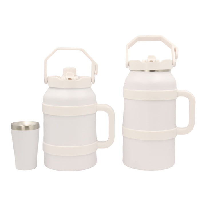 Ladies Insulated Stainless Steel Thermo Bottle with Practical Carry Handle Stornfield