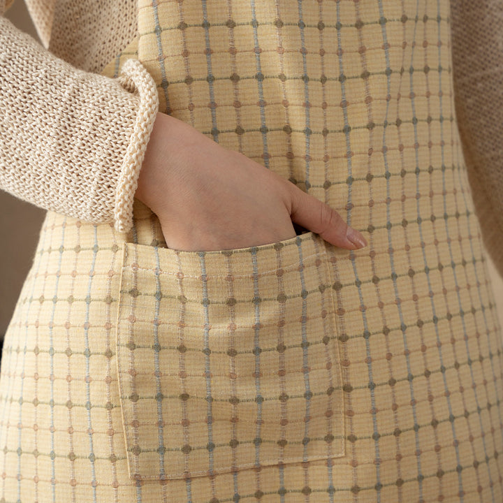 Linen look cooking apron with patch pocket and adjustable neckband Stornfield