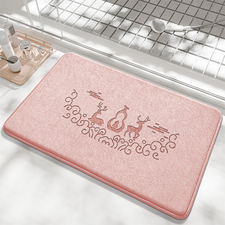 Playful Bunny Design Bath Mat Stornfield
