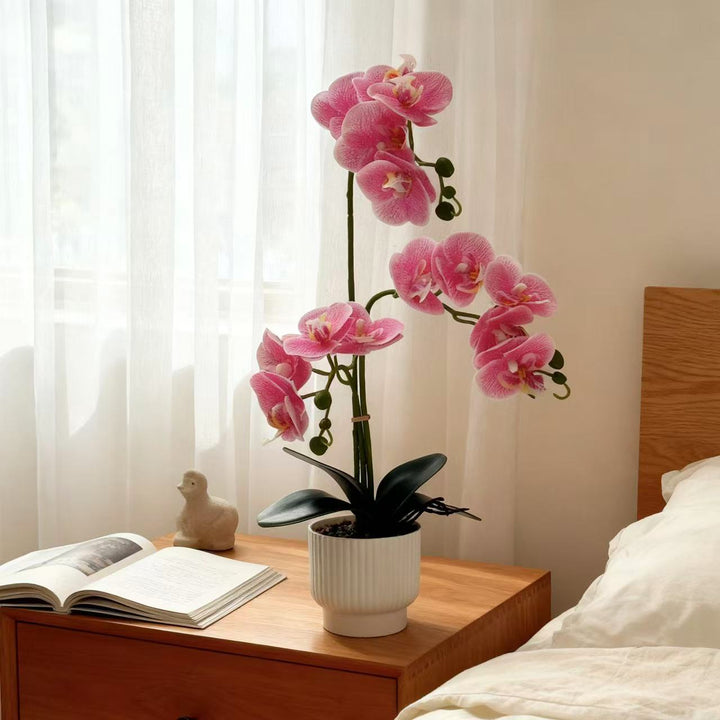 Elegant Artificial Orchid Planter for Home Decor Display