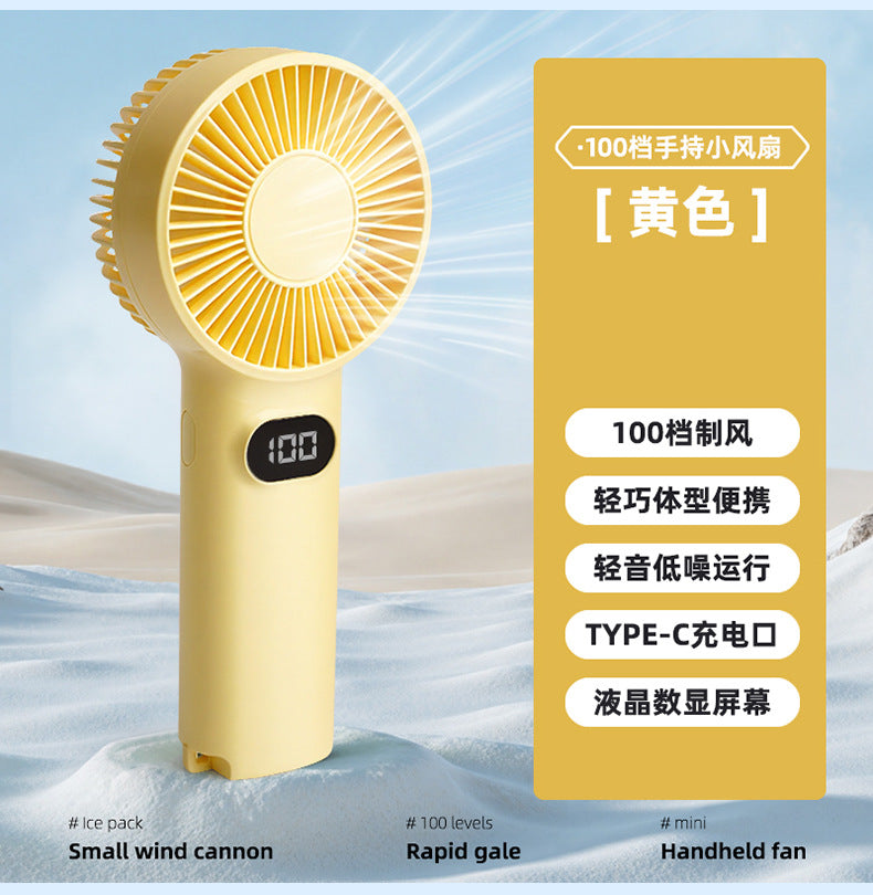 Ladies portable mini fan with 100 speed levels and LCD display Stornfield