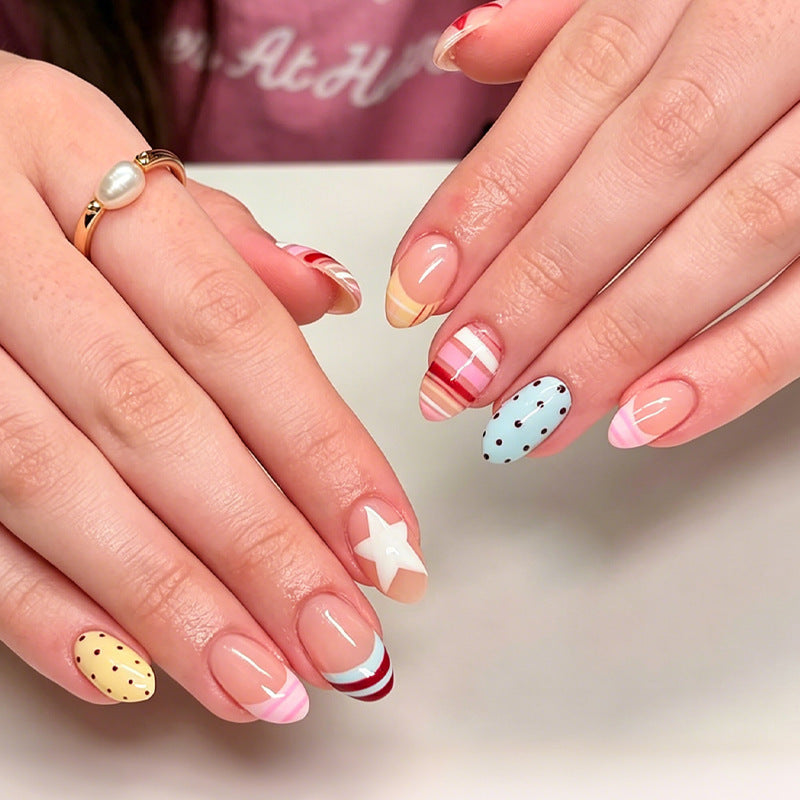 Trendy Decorative Press-On Nail Set