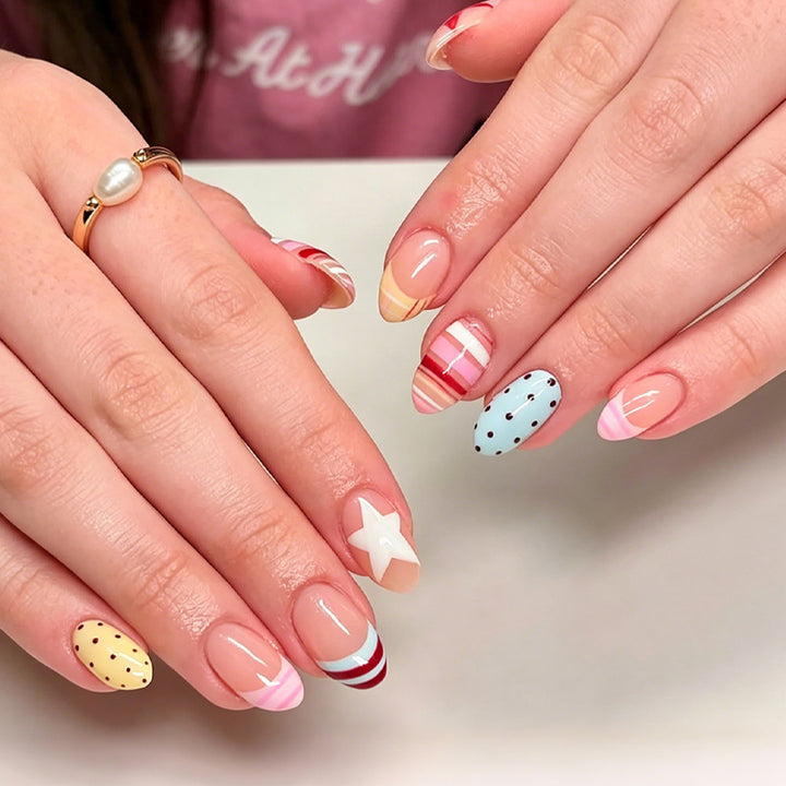 Trendy Decorative Press-On Nail Set