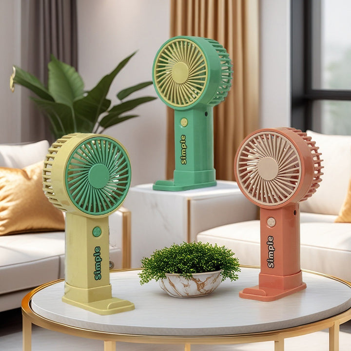 Women Portable Hand Fan with Rechargeable USB Port and Lightweight Construction Stornfield