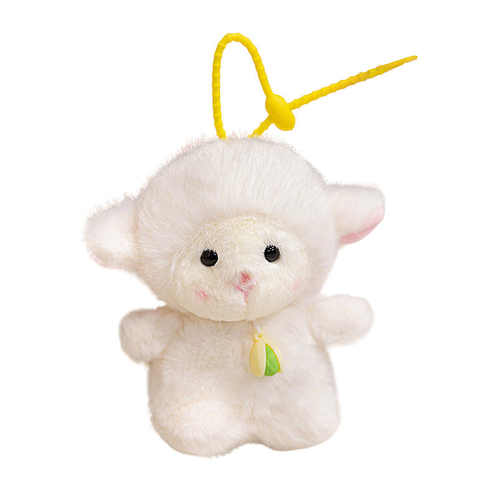 Plush Dog Bag Charm Keychain with Soft Faux-Fur Body & Loop Strap Stornfield