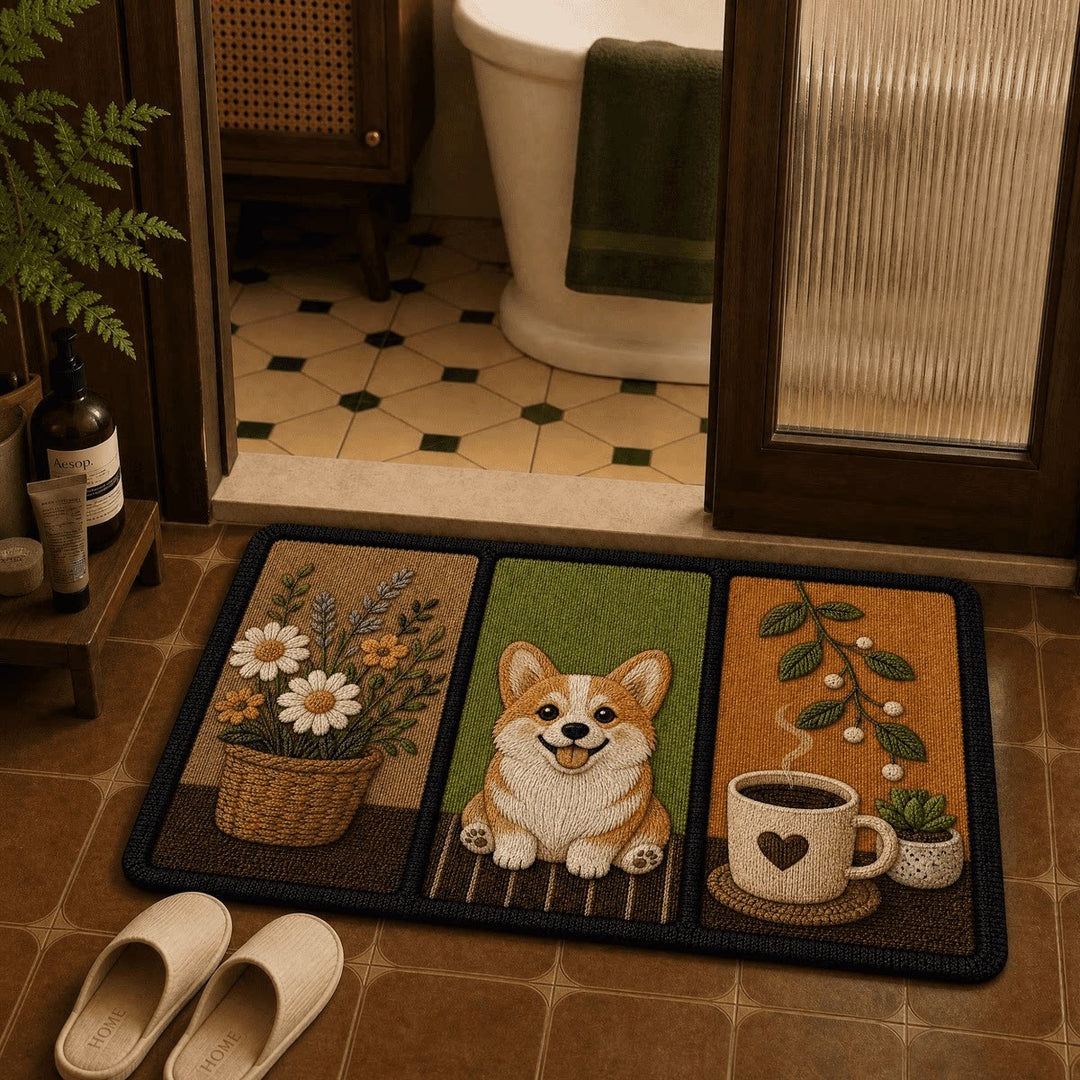 Decorative Dog-Themed Area Mat