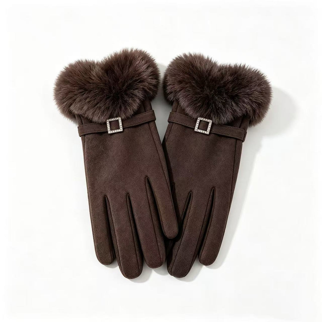 Luxury Faux Fur Trimmed Dress Gloves Stornfield