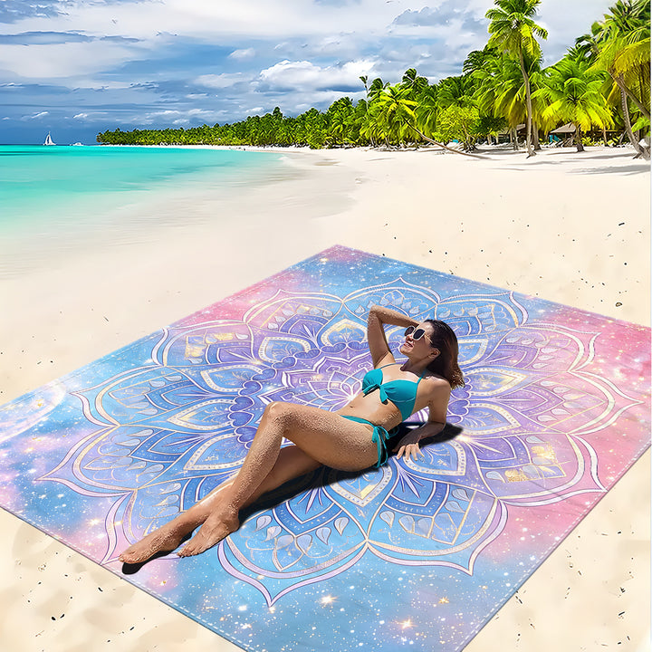 Mandala Design Beach Mat Stornfield