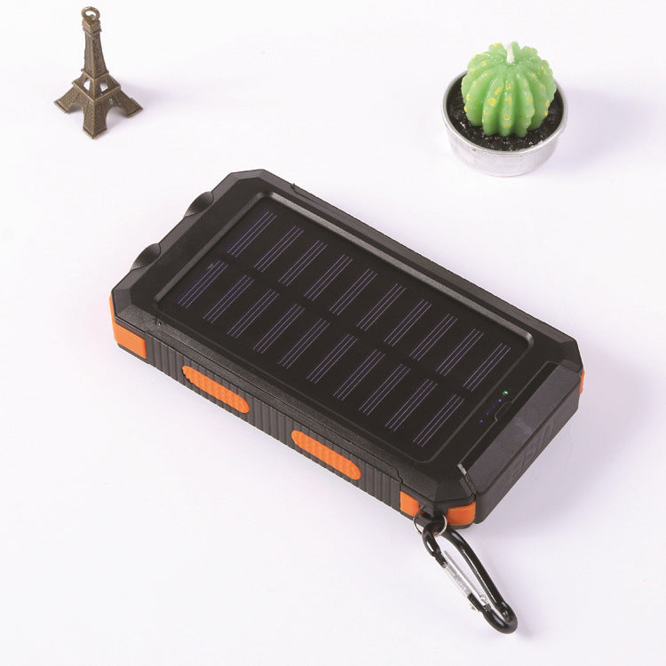 Solar-powered power bank with robust housing and multifunctional design Stornfield