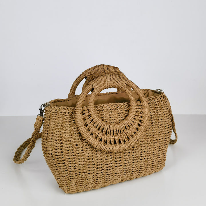 Handcrafted rattan bag with shoulder strap Stornfield