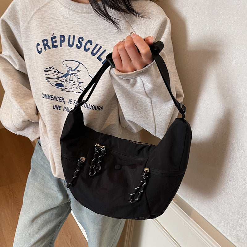 Practical shoulder bag with external zip pockets Stornfield