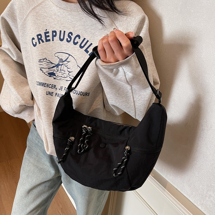 Practical shoulder bag with external zip pockets Stornfield