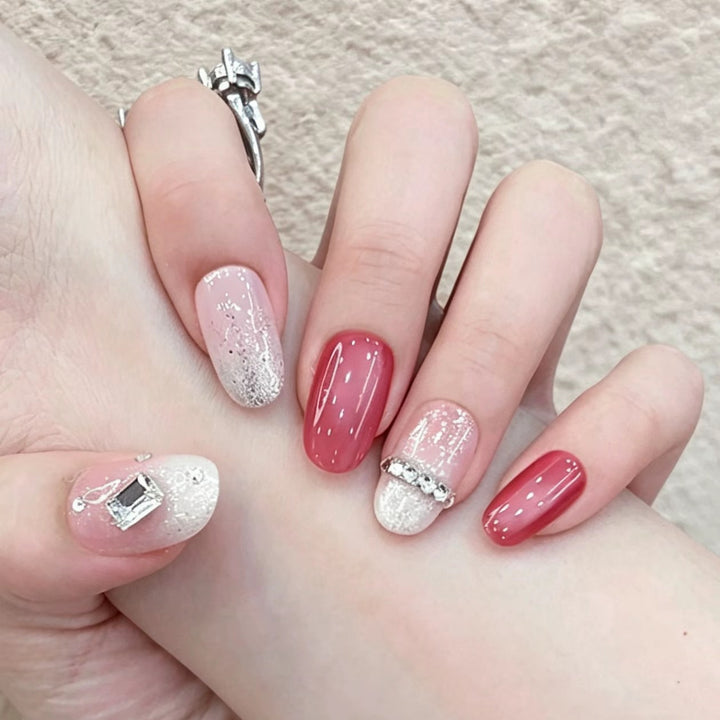 Glamorous Nail Art Extensions with Decorative Accents