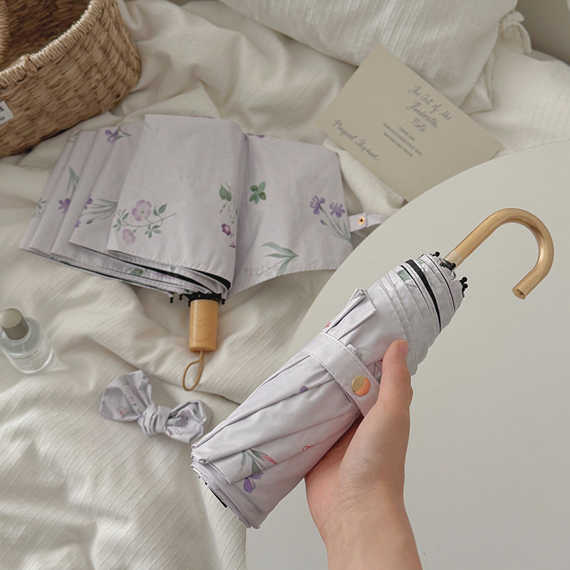 Ladies Folding Umbrella with Elegant Flower Design Stornfield