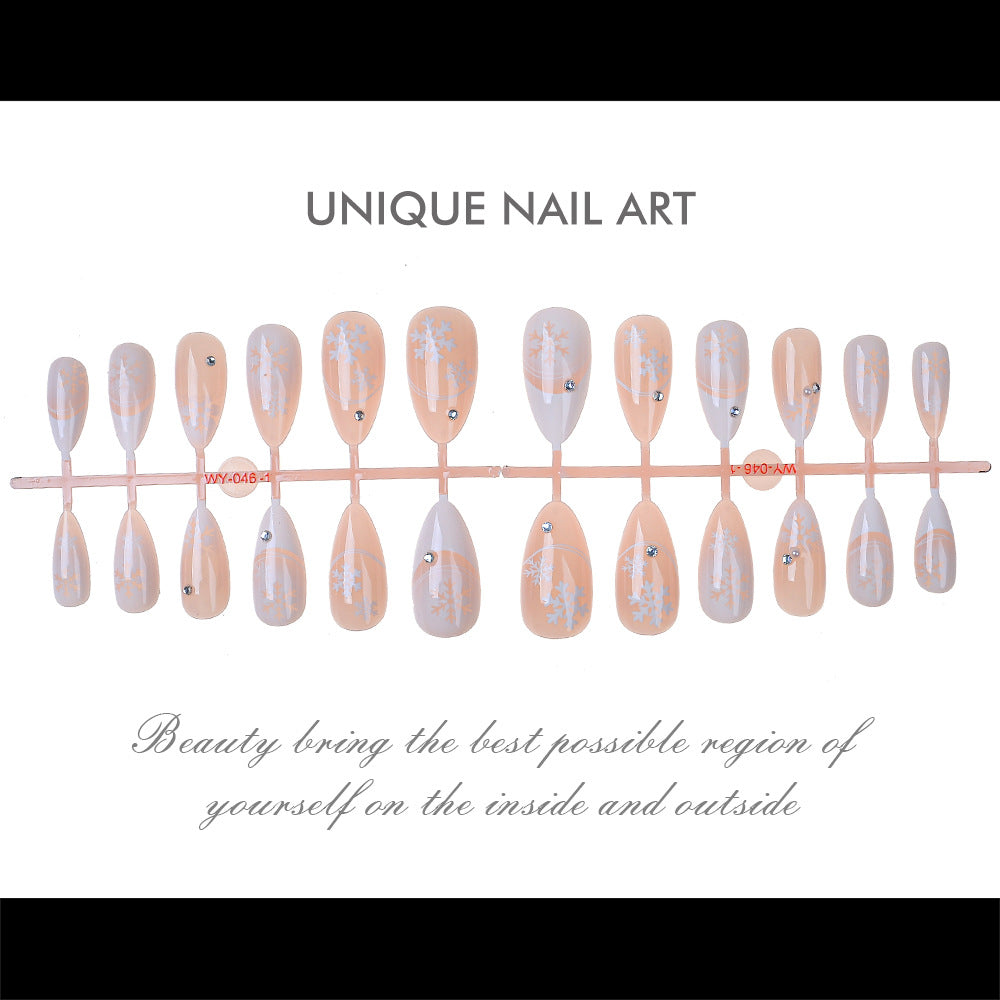 Elegant Winter-Themed Press-On Nails Stornfield