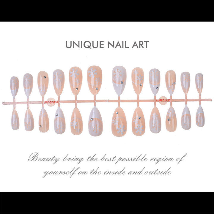 Elegant Winter-Themed Press-On Nails Stornfield