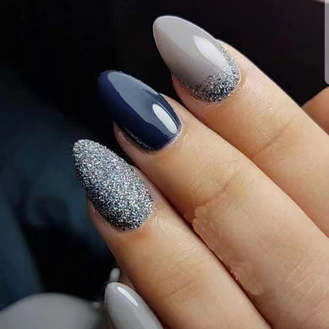 Elegant Glitter-Stone Nail Art Stornfield