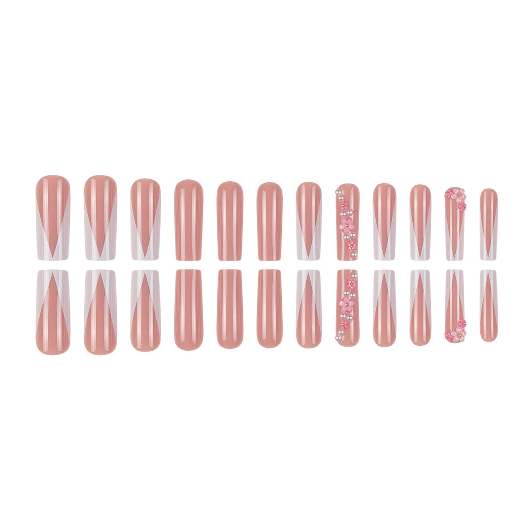 Decorative Floral Nail Art Press-On Set Stornfield
