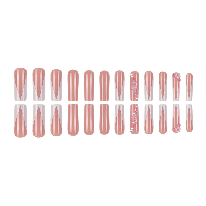 Decorative Floral Nail Art Press-On Set Stornfield