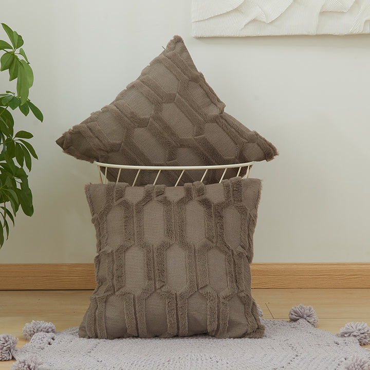 Textured Hexagonal Decorative Throw Pillow Set