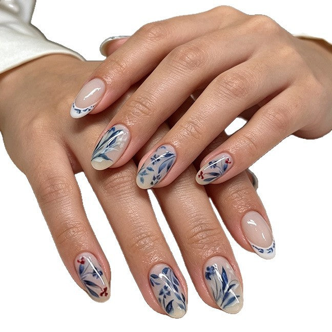 Artistic Floral Acrylic Nail Art Enhancements Stornfield
