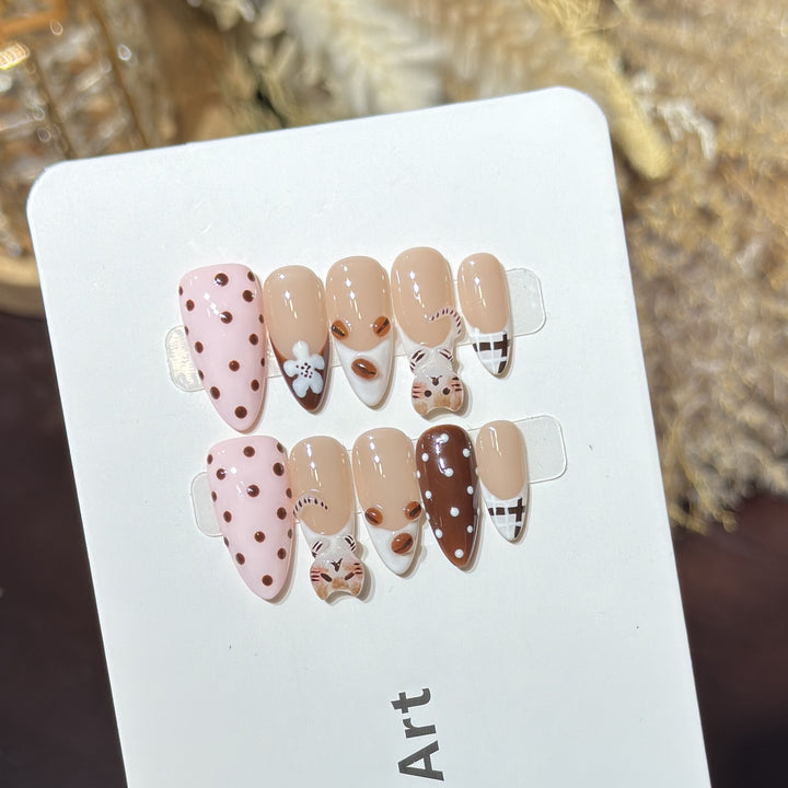 Whimsical Themed Press-On Nail Art Set Stornfield