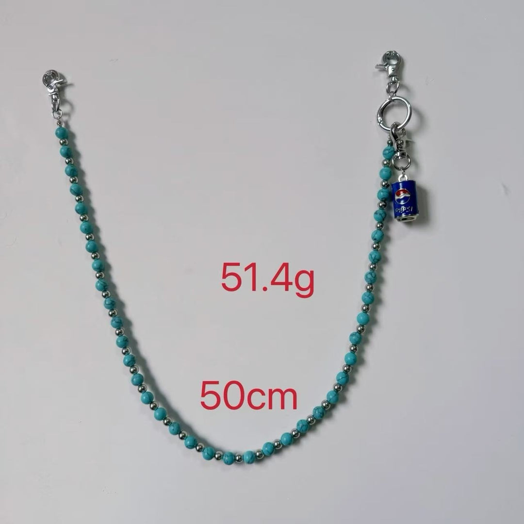 Cropped T-Shirt with Trendy Chain Pendant Stornfield