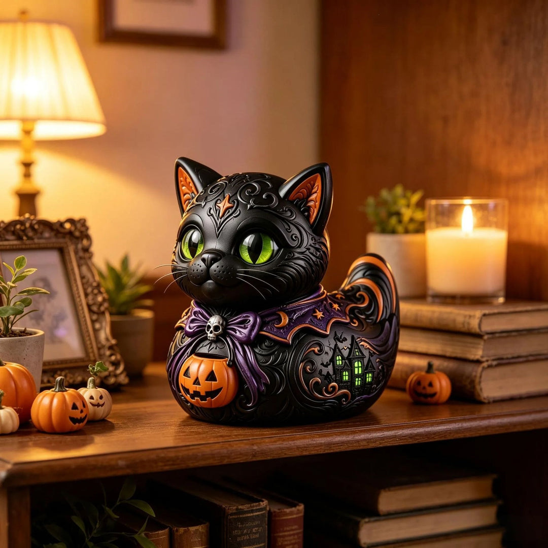 Decorative Halloween Cat Figurine Stornfield