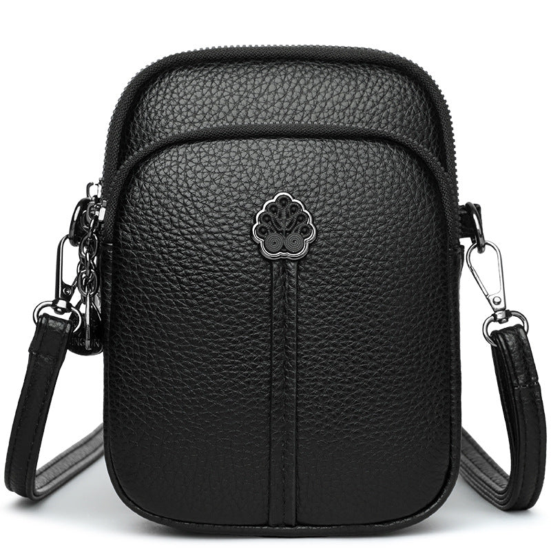 Compact Leather Crossbody Bag