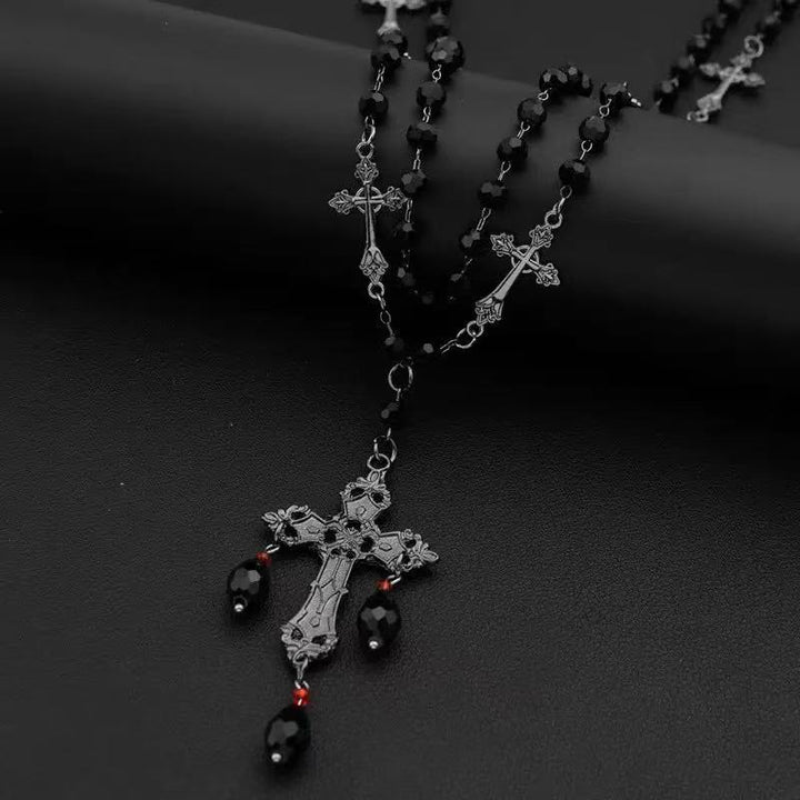 Long Beaded Cross Necklace Stornfield