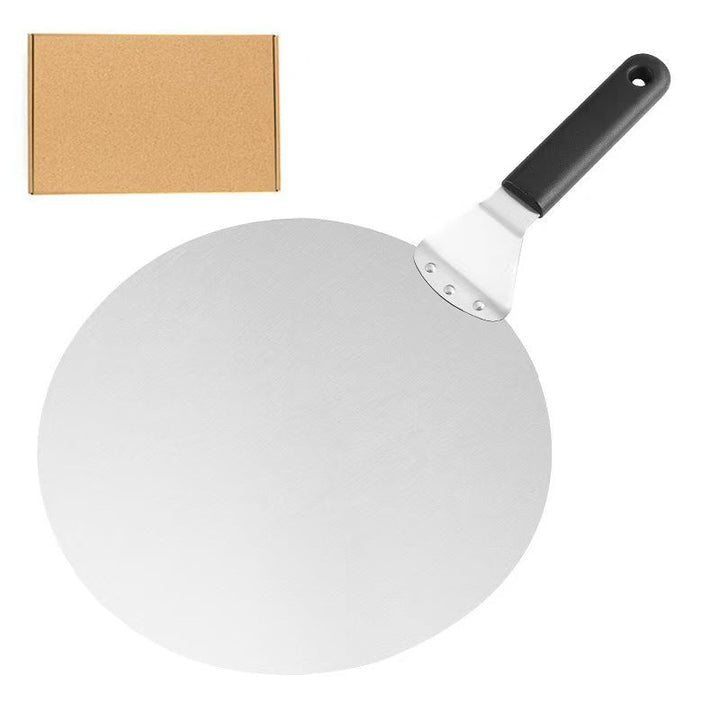 round stainless steel pizza peel with ergonomic heat resistant handle Stornfield