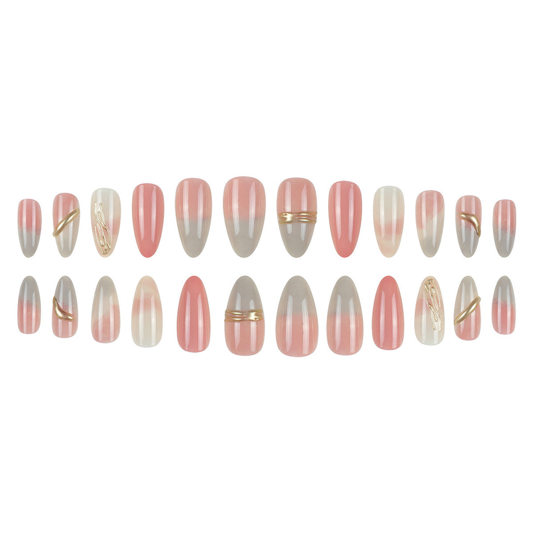 Elegant Stiletto Press-On Nails with Gradient Design Stornfield