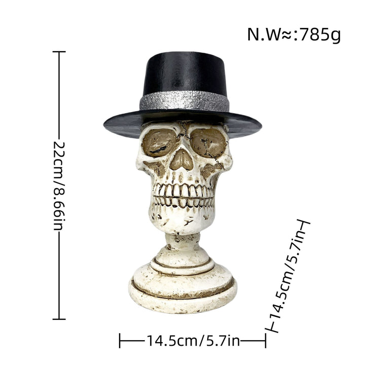 Stylish skeleton figure with top hat and black rose Stornfield
