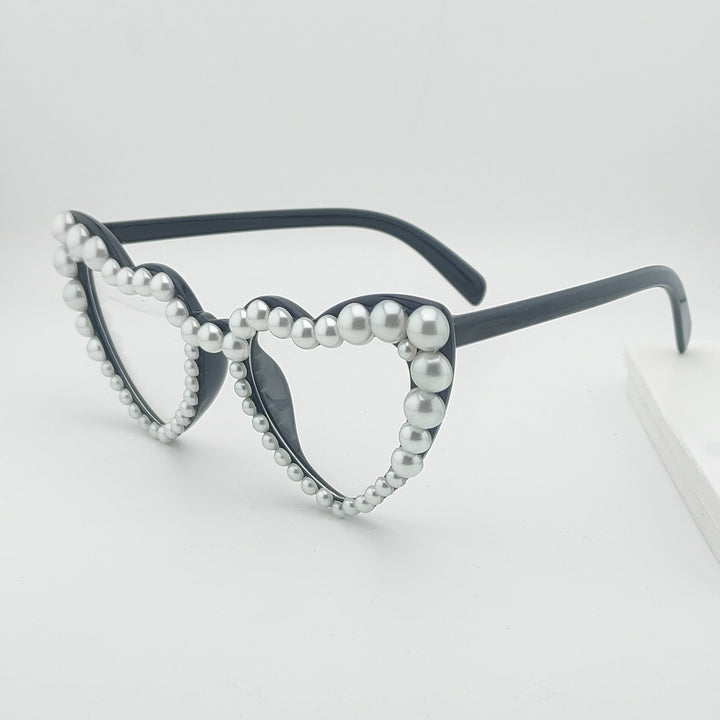 Heart-Shaped Pearl-Accented Sunglasses Stornfield
