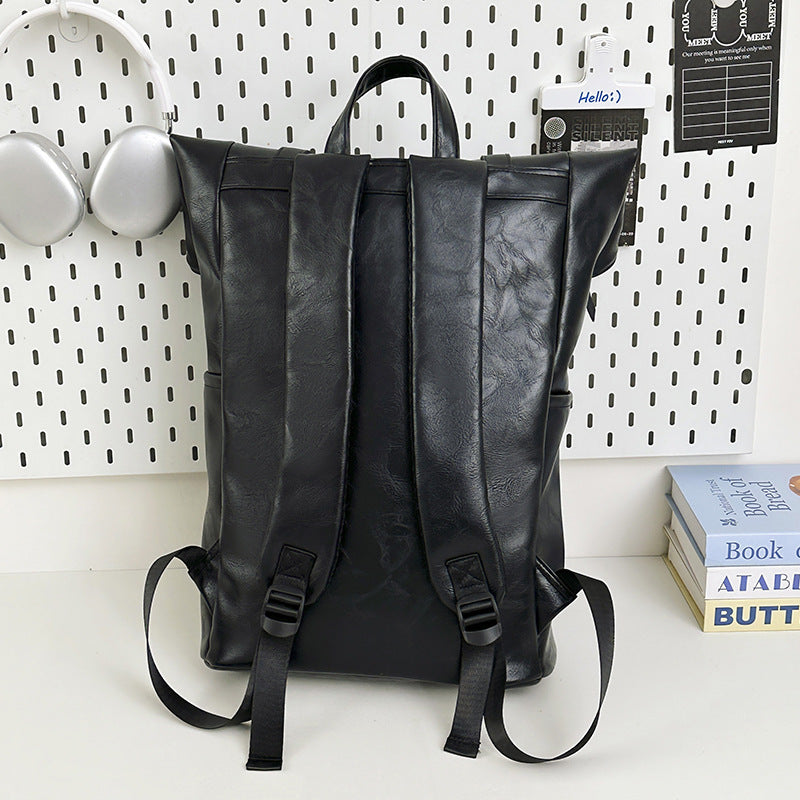 Vintage Leather Rolltop Backpack Stornfield