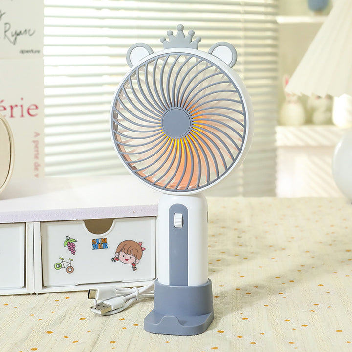 Women's Portable Hand Fan with Playful Animal Design Stornfield