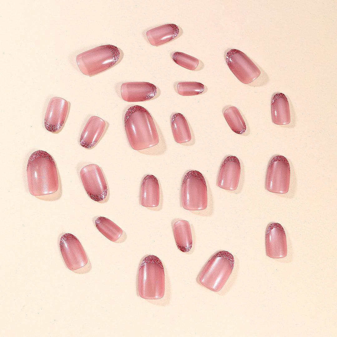 Glamorous Glitter French Tip Nail Art Stornfield