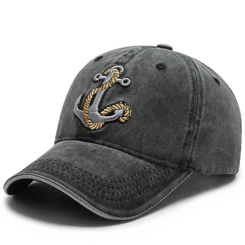 Men's Marine-Themed Embroidered Cotton Cap Stornfield