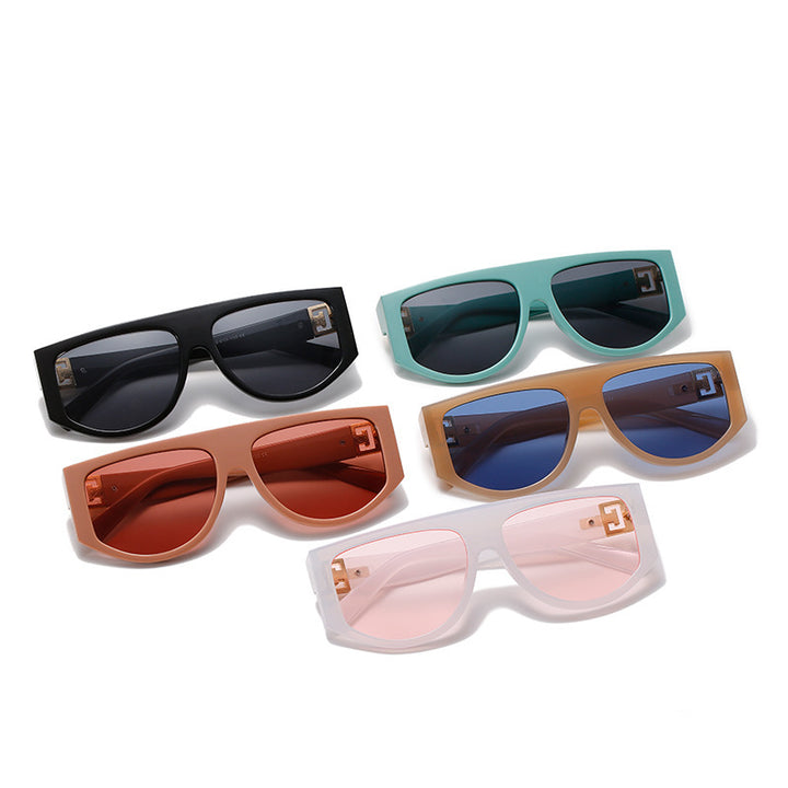 Oversized Shield Sunglasses with Metallic Accents Stornfield