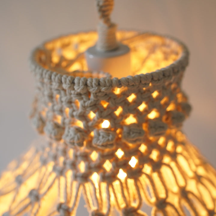 Macramé Hanging Light Fixture Stornfield