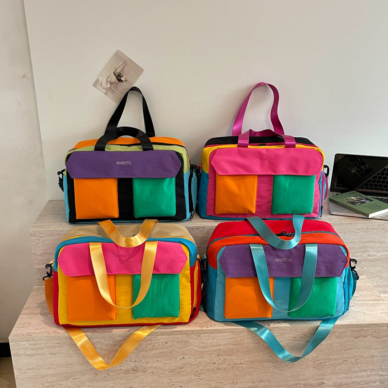Multi-Compartment Colorful Travel Duffle Bag Stornfield